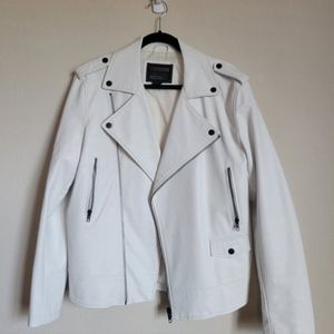 Men's White Motorcycle Jacket